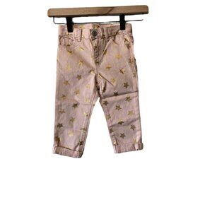 NWT Gap Light Pink Gold Foiled Star Denim Jeans 3